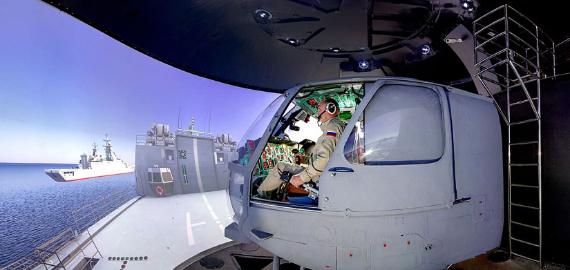 Тренажер для подготовки личного состава, эксплуатирующего вертолет КА-27М Источник фото: АО ЦНТУ «Динамика»