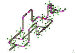 Аксонометрическая схема трубопровода в КОМПАС-3D и ее трехмерное представление в ПС СТАРТ