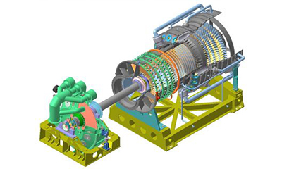 Трехмерная модель двигателя ГТЭ 45-60